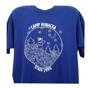 Camp Winacka Staff T Shirt Size XL Vintage 1995 Single Stitch Girl Scouts Summer